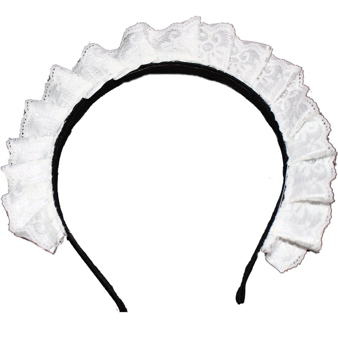 MAYSONGWomen's Maid Cosplay Hair Hoop Gothic Headband white