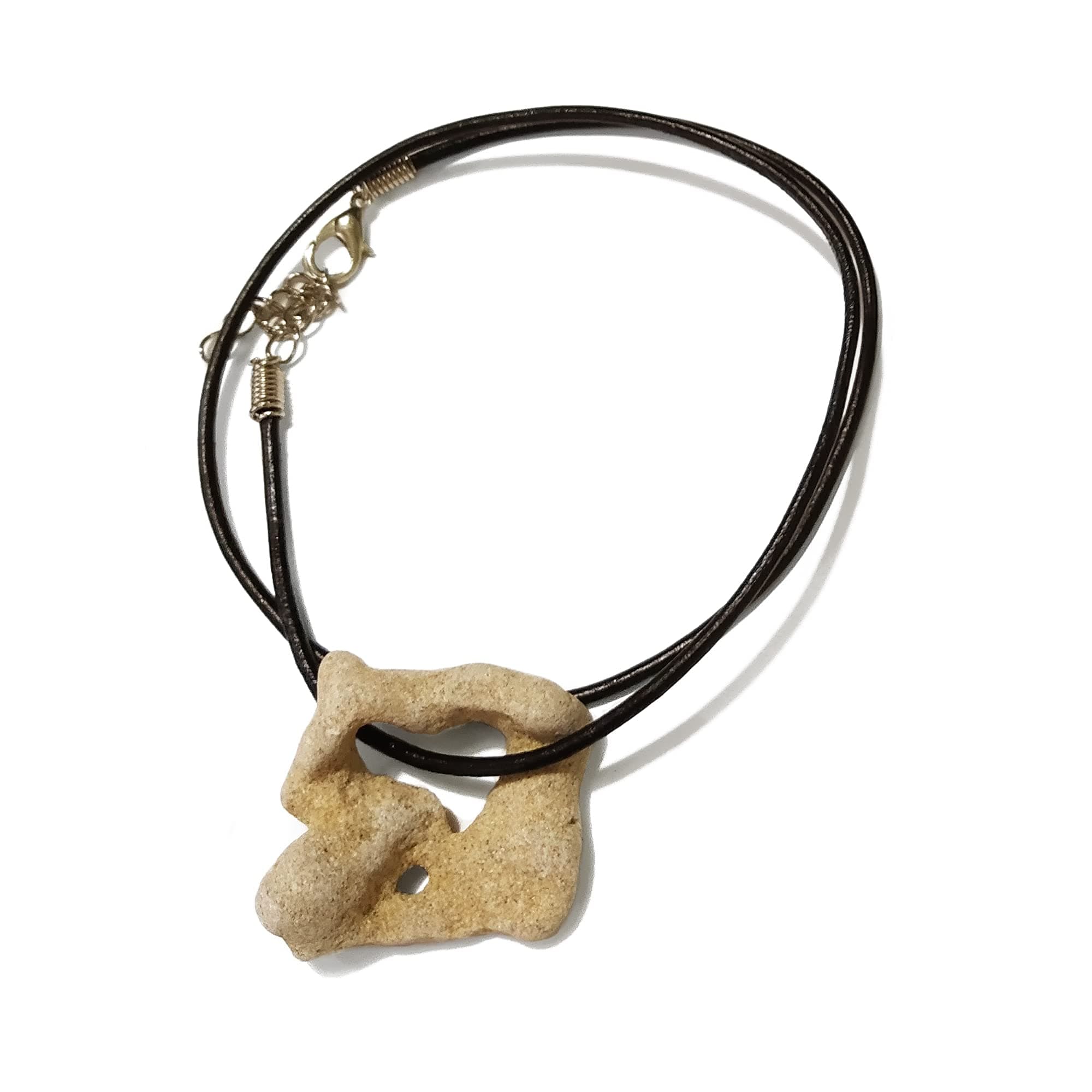 Natural Hag Stone Necklace (45cm 18in) ~ from The Mediterranean ~ Each Stone is has a Natural Hole and is unique. Healing Spiritual Hag, Holey, Magical, Adder Stone, Witch Stone, Fairies Stone, Odin