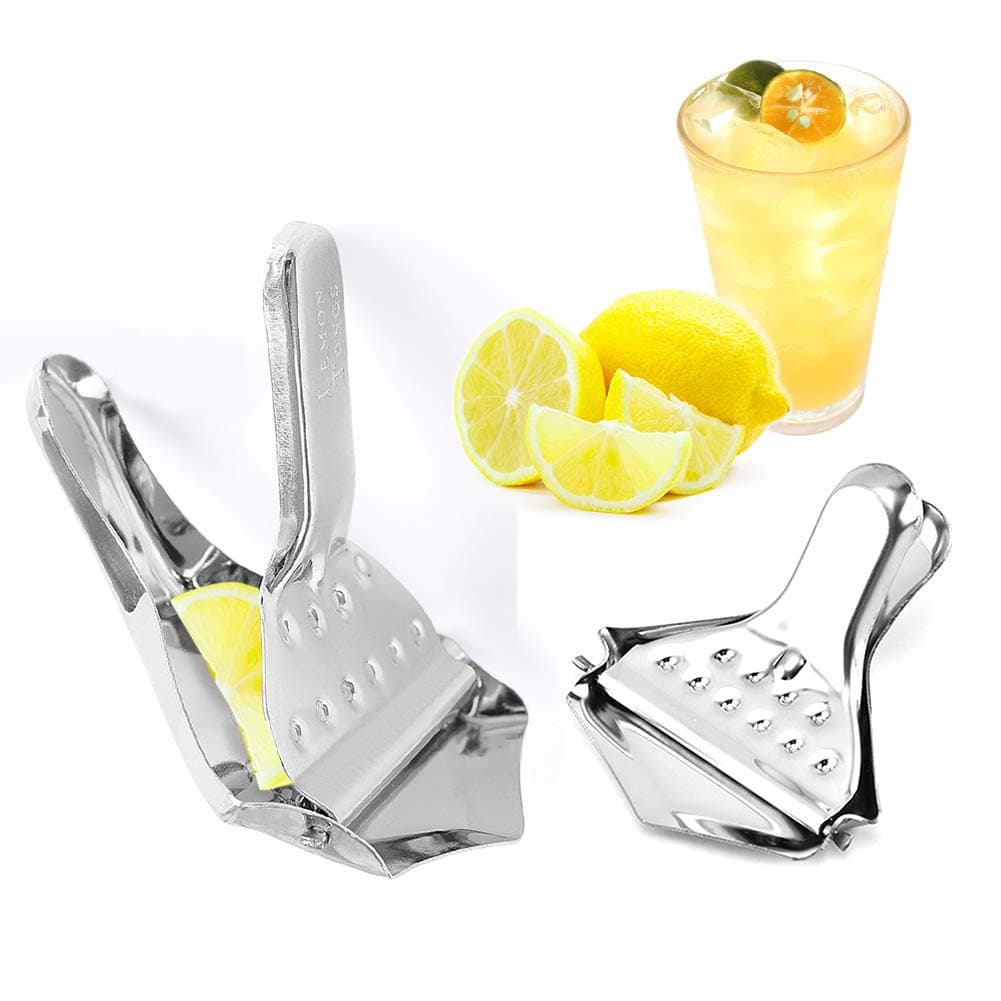 Soldmore7 Manual Citrus Juicer,Citrus Juicer Lemon Squeezer,Lemon Lime Squeezer Stainless Steel Large Bowl Manual Press Lime Juice Squeezer,Fruit Citrus Wedge Tools Kitchen Bar Accessories