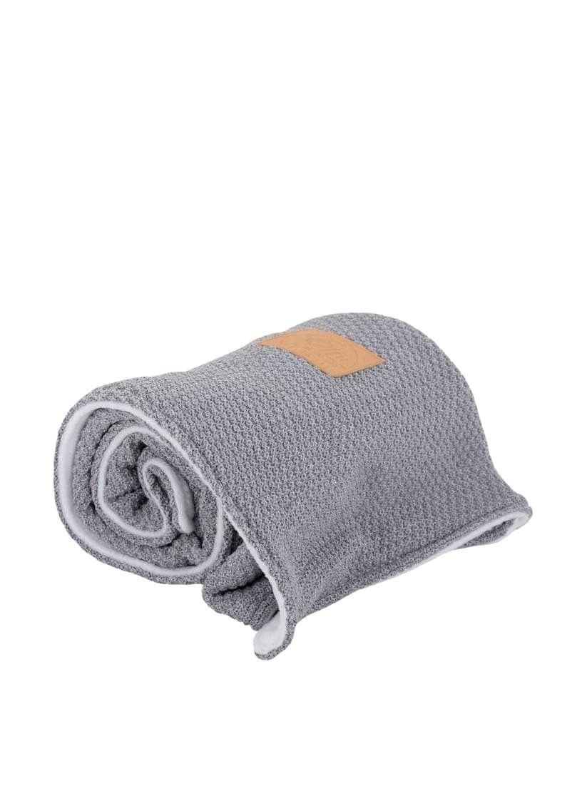 Effiki 5901832940326 Wool and Fleece Double Blanket, Grey and White, 75 x 110 cm, Solid