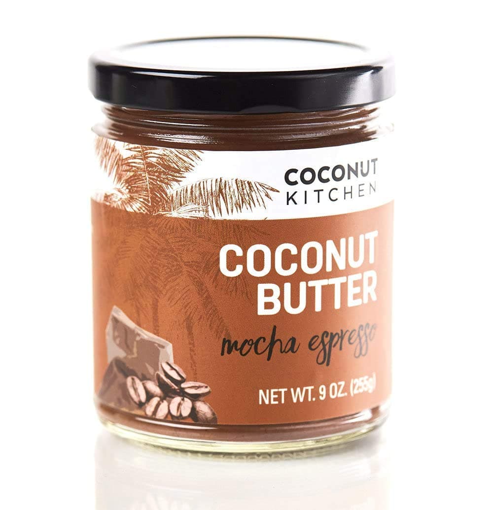 Coconut Kitchen Mocha Espresso Coconut Butter – 9oz Stevia Sweetened Organic Coconut Cream – No Soy, Gluten or Dairy – Ideal for Paleo, Keto, Vegan Recipes – Delicious Flavor and Creamy Texture