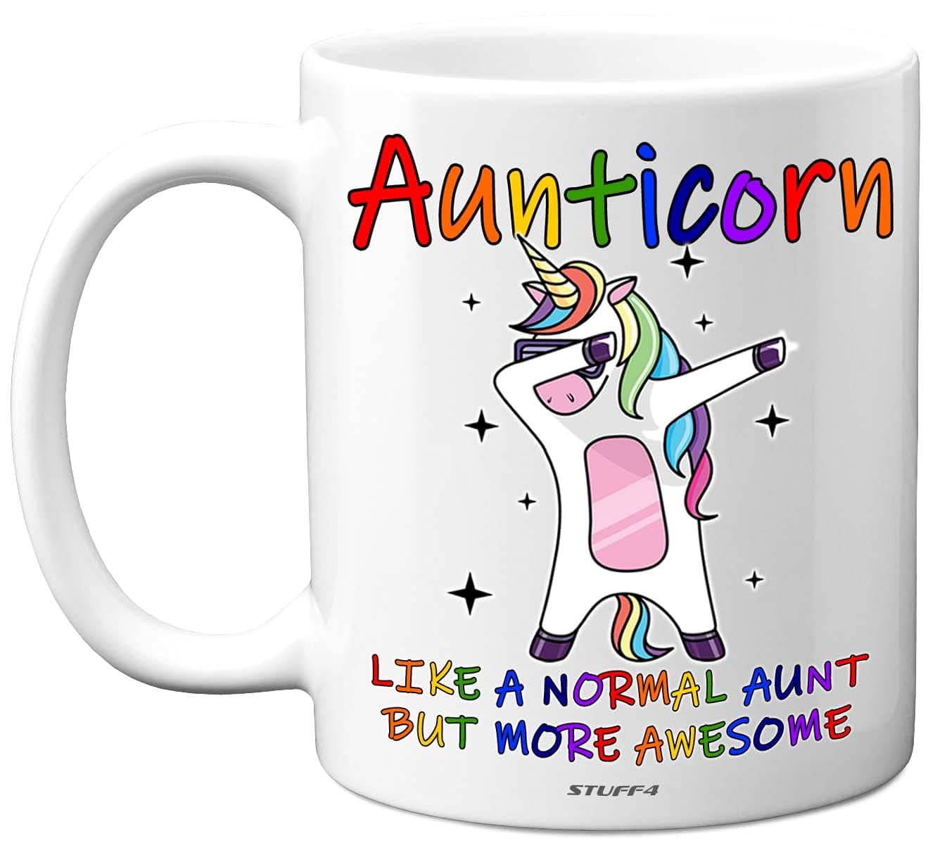 Auntie Gifts - Aunticorn Auntie Mug, 11oz Ceramic Unicorn Coffee Mugs/Cup Dishwasher Safe, Birthday Gifts, Best Birthday for Christmas, Presents