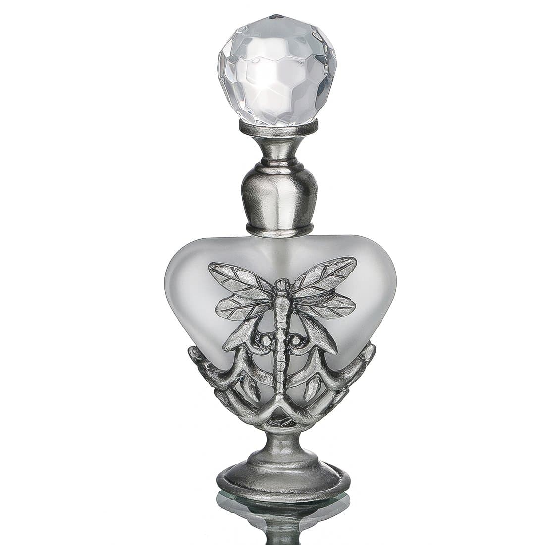 YU FENG Vintage Dragonfly Glass Perfume Bottle Empty Refillable Painted Enameled Decorative Crystal Perfume Holder Container Scent Bottle(5ml)