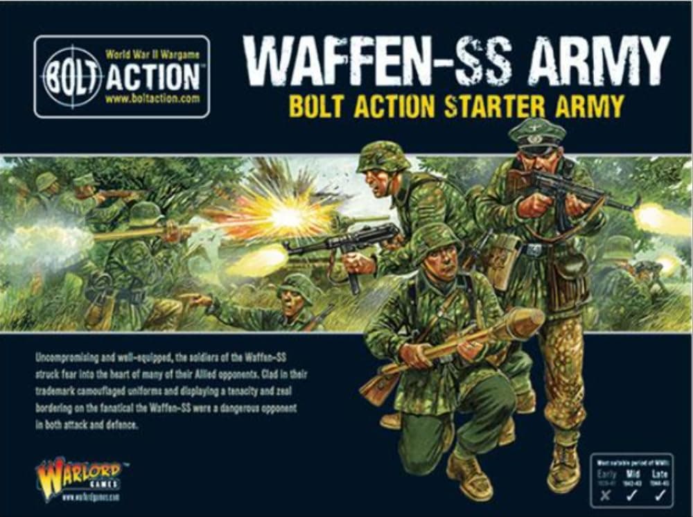 Warlord Games Bolt Action, Waffen SS Starter Army, Wargaming Miniatures