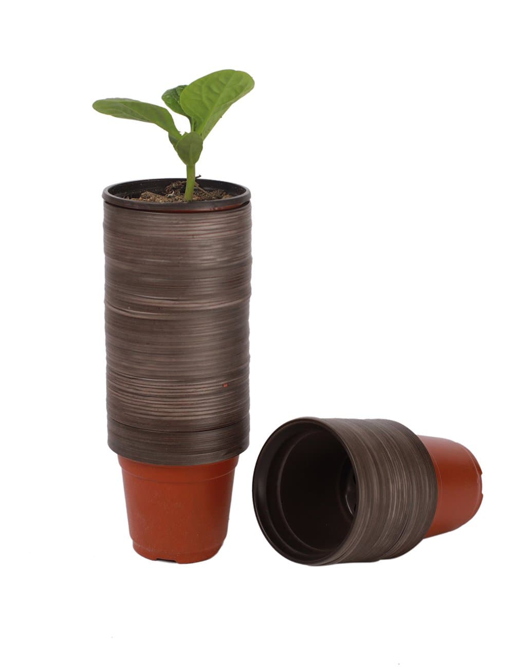 100 Pcs 3.5" Plastic Plants Nursery Pots Seedlings Flower Plant Container Seed Starting Pots