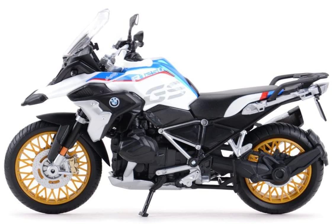 koenig-tom Maisto - 1/18 Scale Model Compatible with BMW Replica Miniature Model R1250 Gs 2015 Collectible (White), Adult Plastic;Rubber