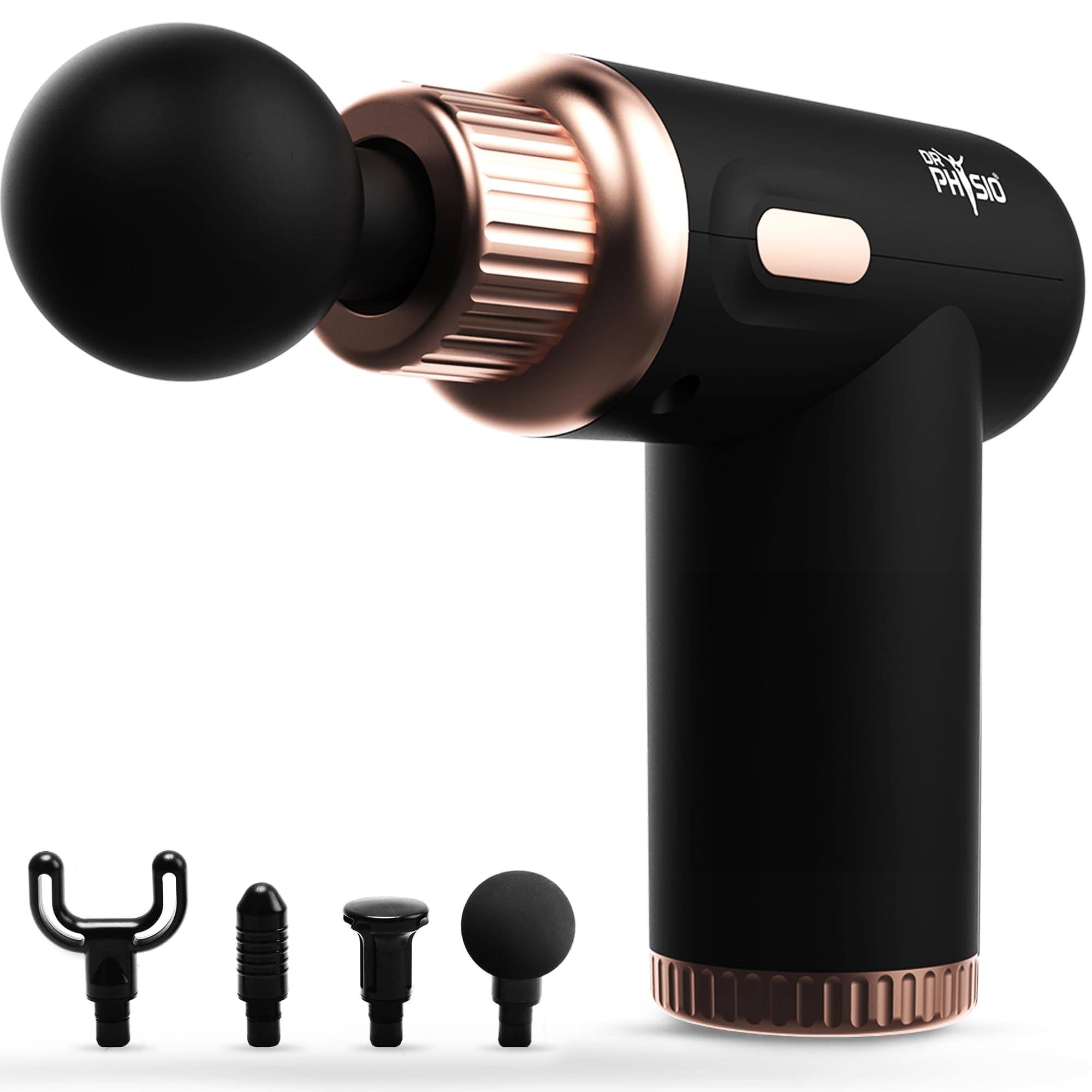 Dr Physio USA Dynamo Percussion Gun Massager for Full Body Pain Relief- 1034, Rechargeable Cordless Deep Tissue Massage Machine for Legs & Arms, Use at Home, Gym & During Travel