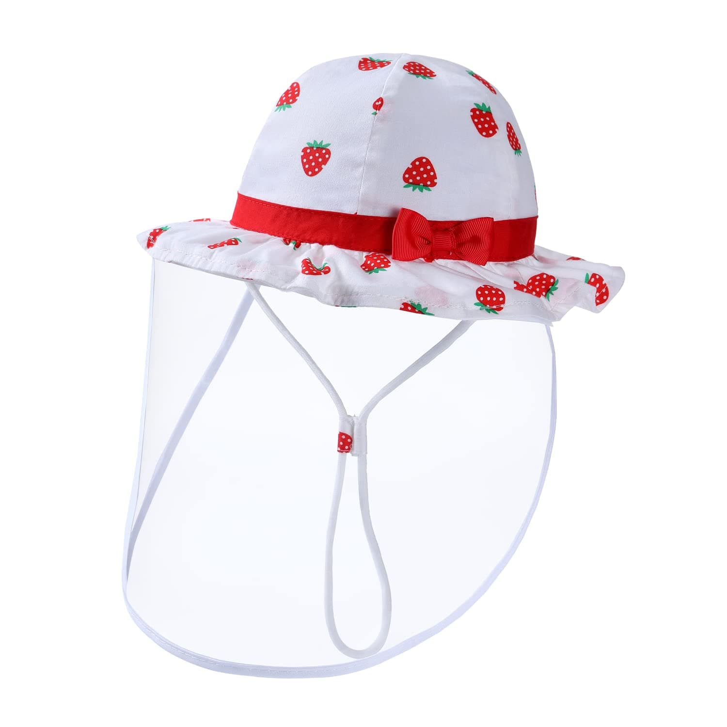 Baby Kids Sun Hats Bucket Hat w. Removable Face Visor Shield Outdoors Adjustable Protection Sun Hat