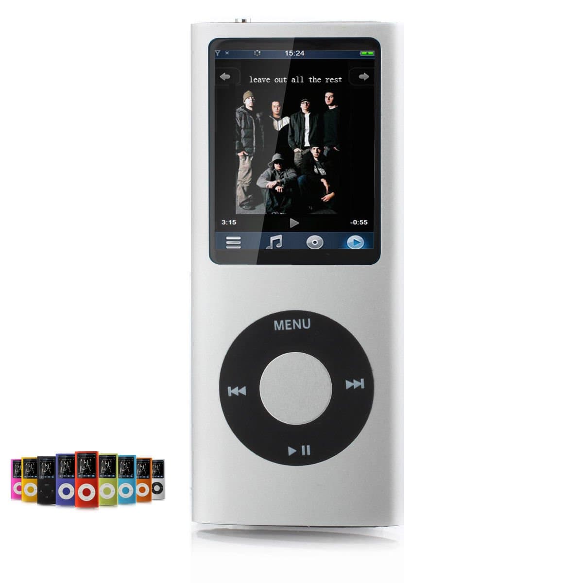 16gb Slim TONIK Mp3 Mp4 Player with 1.8" LCD Screen Fm Radio, Video Games & Movie Silver