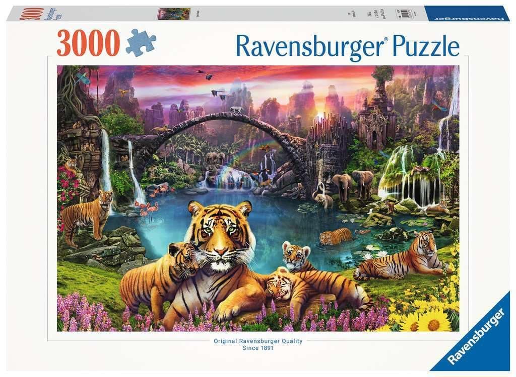 Tigers in Paradise Jigsaw Puzzle - 3000 Piece Masterpiece for Kids & Adults | Premium Quality, Durable Materials | Engaging Design | Ideal for Family Fun or Solo Relaxation | Item 16719