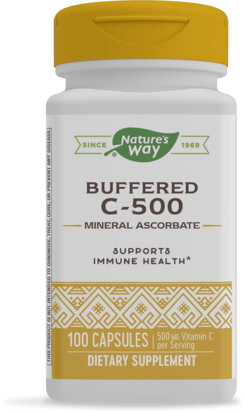 Nature’s Way Buffered C-500 Immune Health Support* 500 mg Vitamin C per Serving 100 Capsules