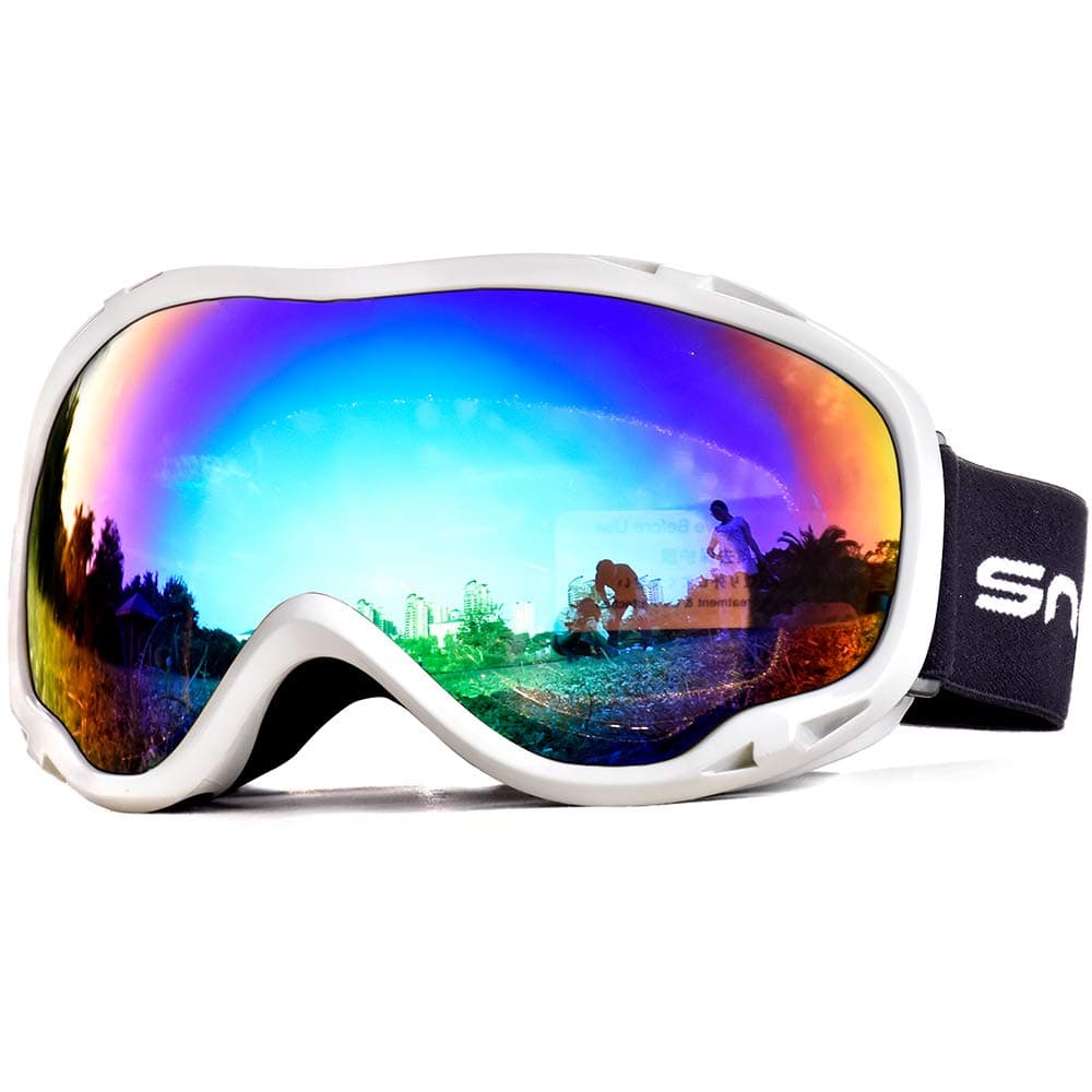 Ski Goggles Over Glasses-Ski Snowboard Snowmobile Goggles for Men Women Adult, Anti Fog 100% UV Protection