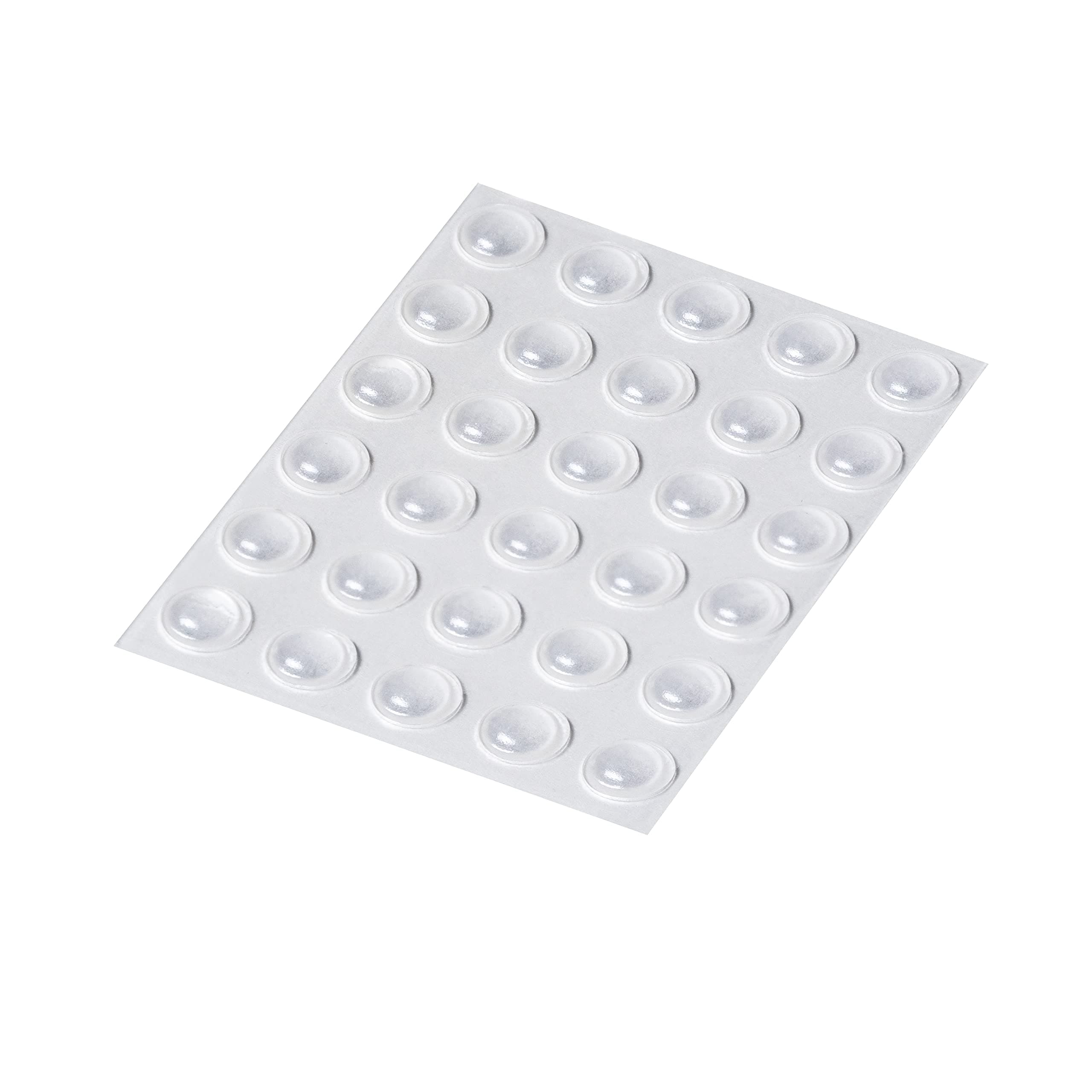 Mini Clear Self Adhesive Domed Bumper Dots Stops Rubber Feet for Coasters, Glass, Crafts - 6.4mm x 1.9mm (30)