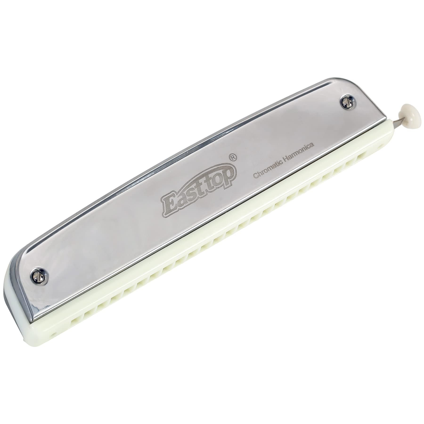 East top Mouth Organ Harmonica 24 Holes Key-C With Scale Change Option for adults, Silver