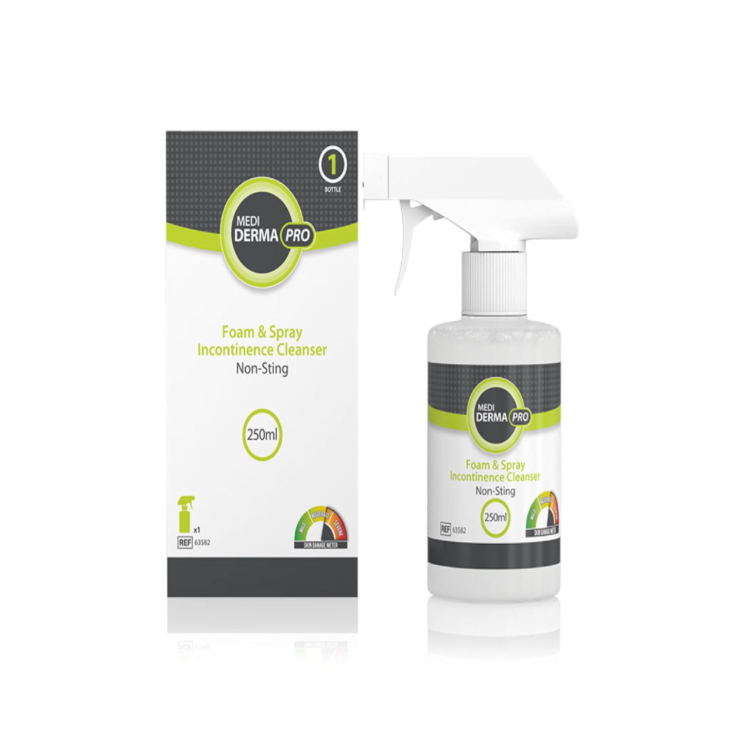 Medi Derma-Pro Skin Protectant Ointment & Foam. Long Lasting Protection Spray Incontinence Cleanser 250ml