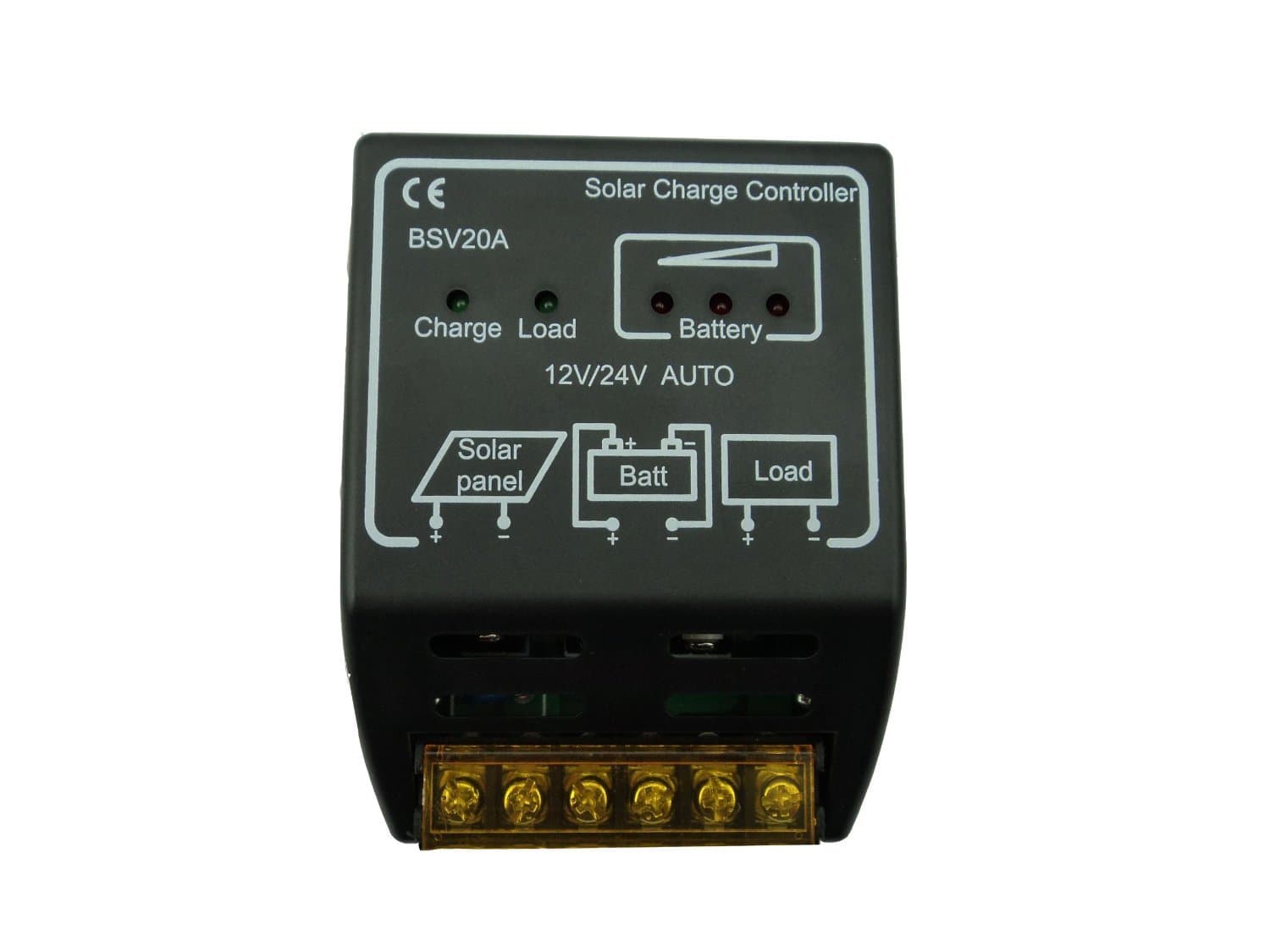 20A Solar Charge Controller Solar Panel Battery Regulator Safe Protection 12V/24V Auto Switch BSV20A (20 Amp)