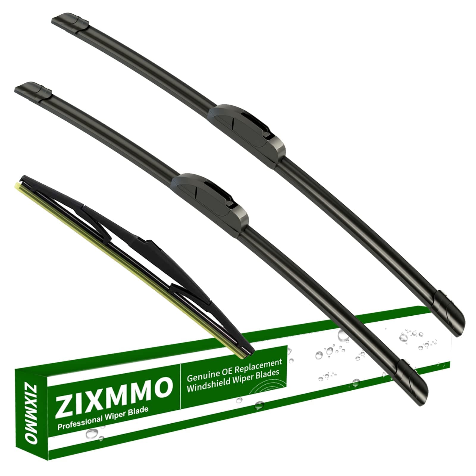 24"+22" windshield wiper blades with 12" Rear Wiper Blades Set Replacement for 2008-2021 Lexus LX570,2008-2021 Toyota Land Cruiser -Original Factory Quality，Easy DIY Install (Set of 3)