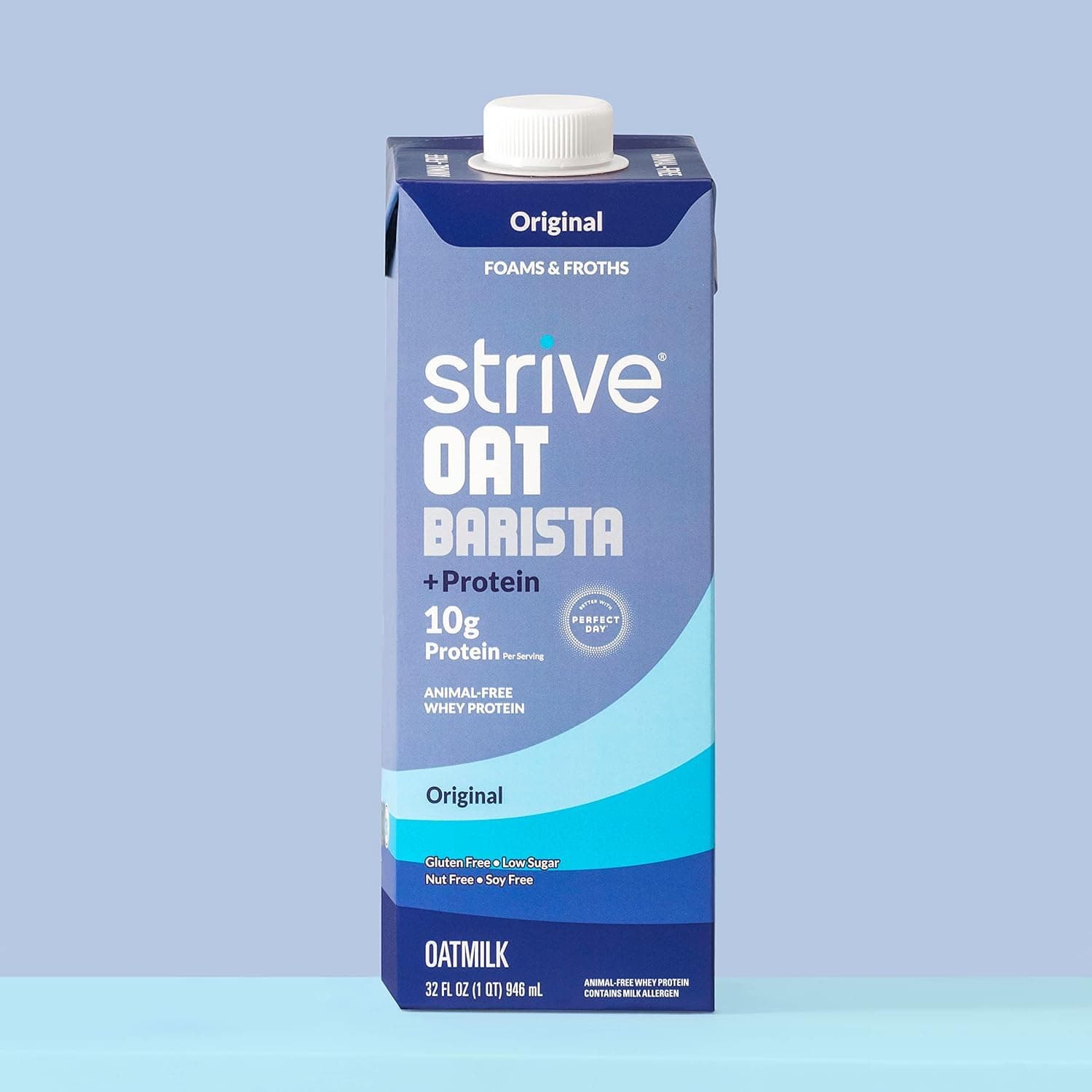 Strive Oat Barista with Protein, 10g Protein per Serving, 946 ml, Animal-Free Whey Protein, Precision Fermentation, Perfect Day, Alt Milk