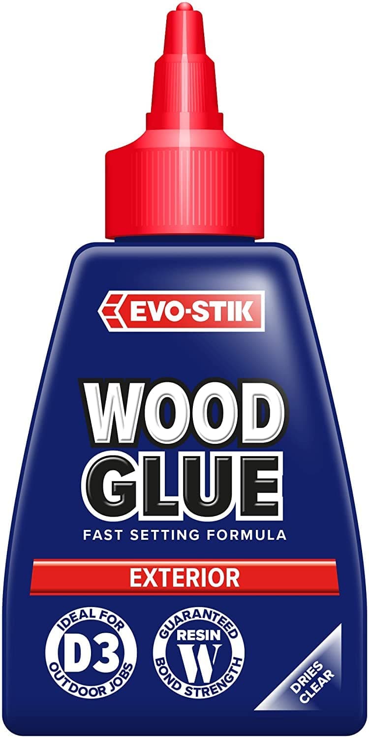 EVO-STIK Exterior Wood Glue 125ml - D3 - Weatherproof - Extra Strong - Dries Clear - Fast Setting Glue - Suitable For All Wood Types