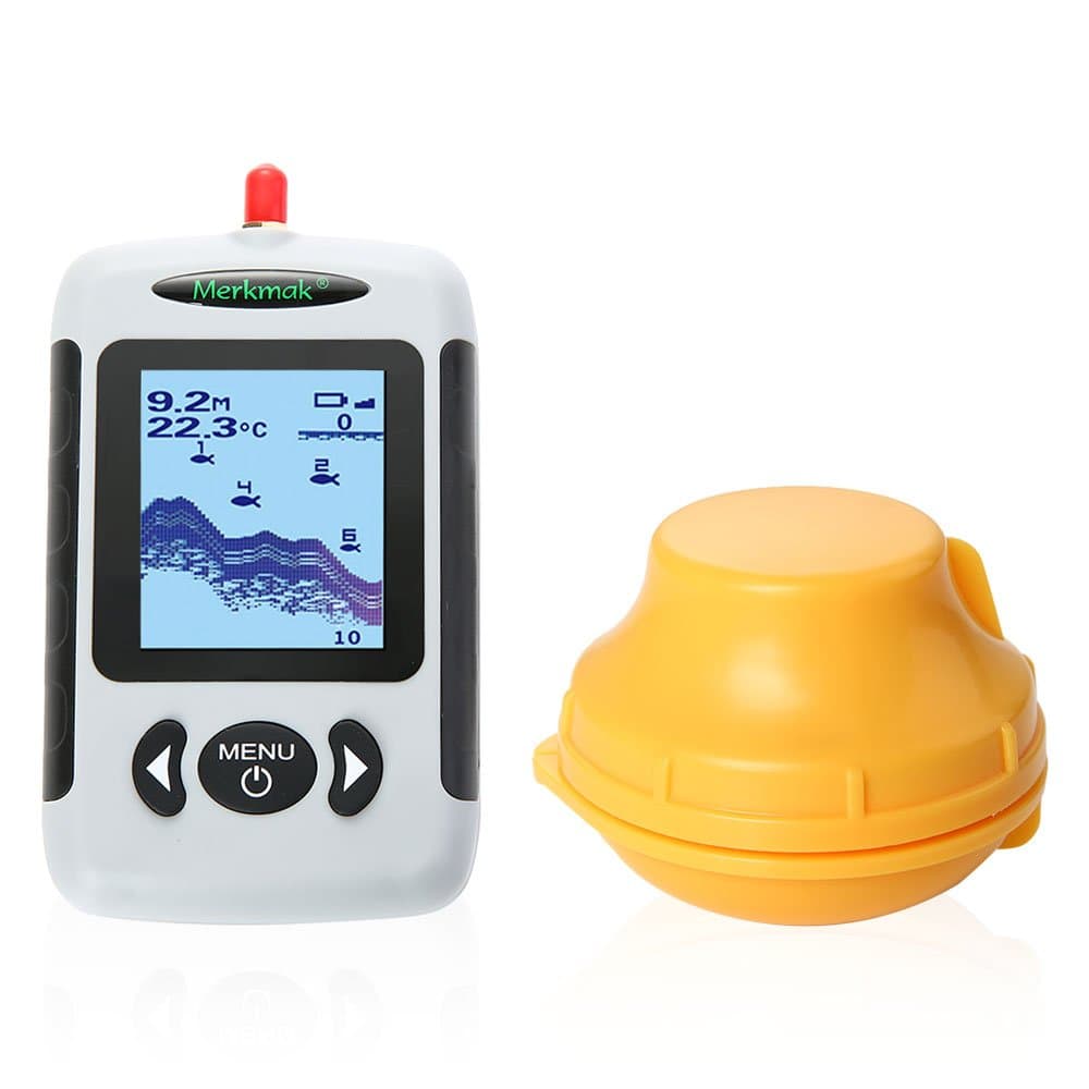 Uverbon Wireless Portable Fish Finder 40M/120ft Sonar Depth Sounder Alarm Ocean River Lake