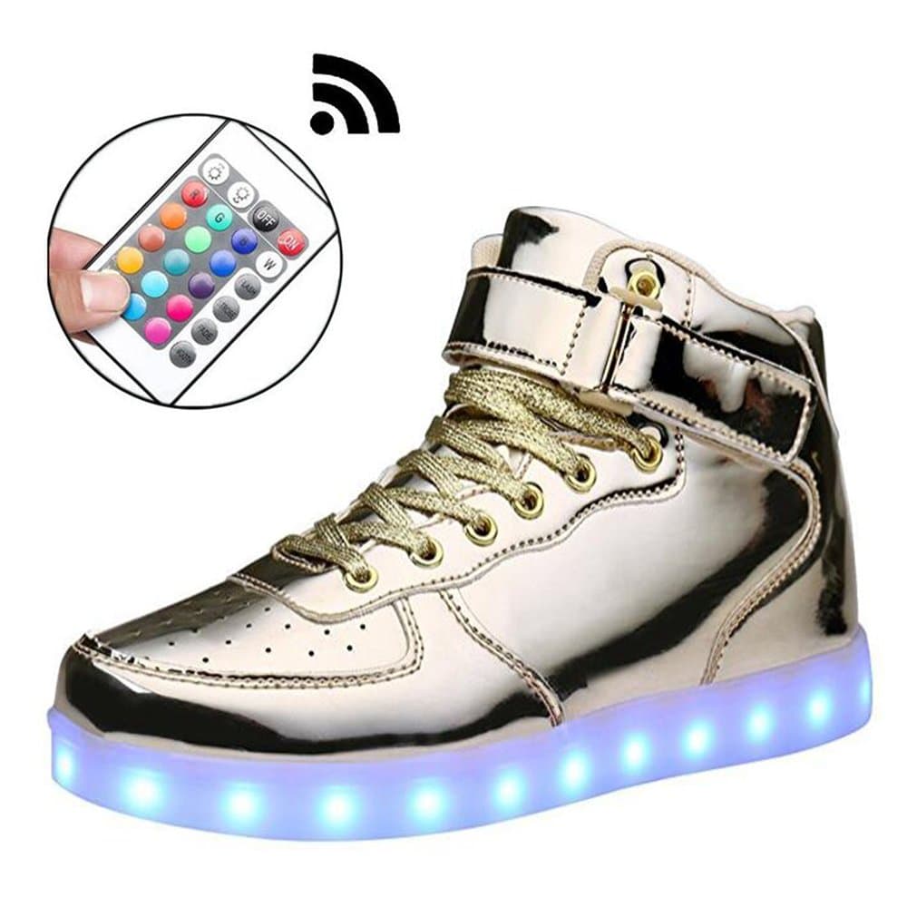 Men women Boy Girl's High Help 11 Color USB Charging LED Shoes Flashing Sneakers cwmgGold39