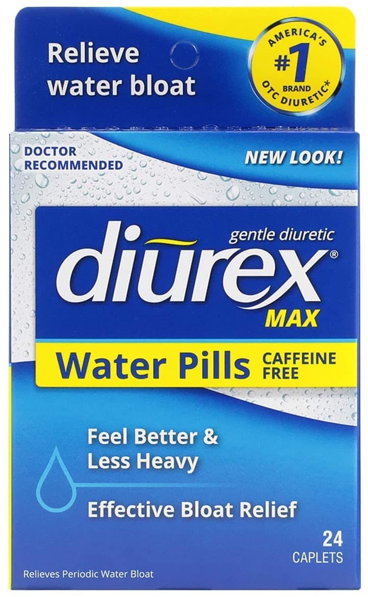 Max Water Caplets Caffeine Free - 24 Caplets, Pack of 3