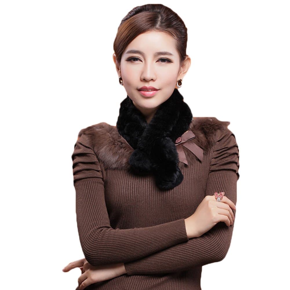 Mingxin real rabbit fur scarf concise slim style shawl warm collar shawl stole