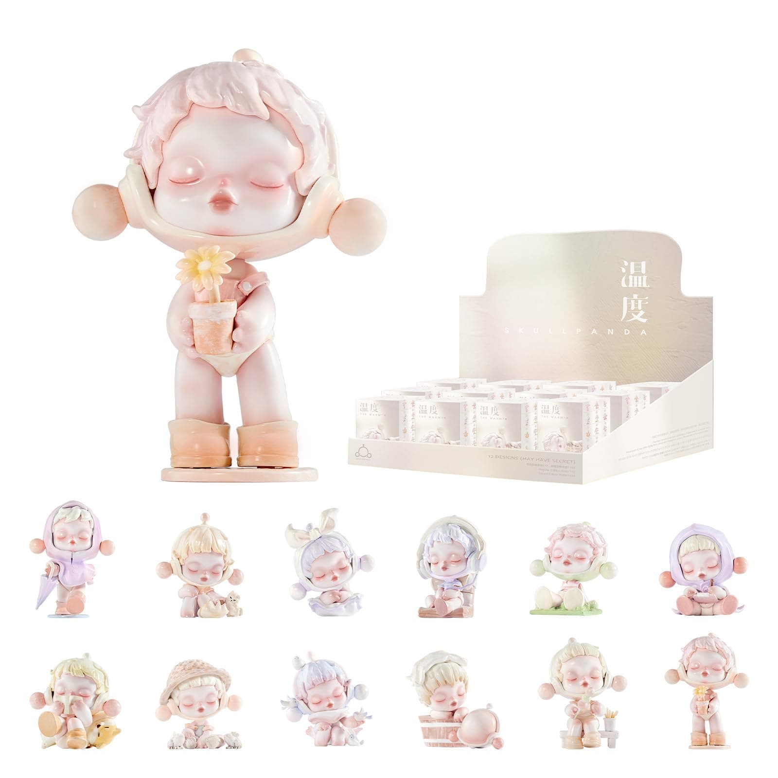 POP MART SKULLPANDA Warmth Series 12PC Action Figure Popular Toy Collectible Art Toy Exclusive Kawaii Fantastic Creative Gift Room Decor Desktop Cute Figure, for Christmas Birthday Party Holiday