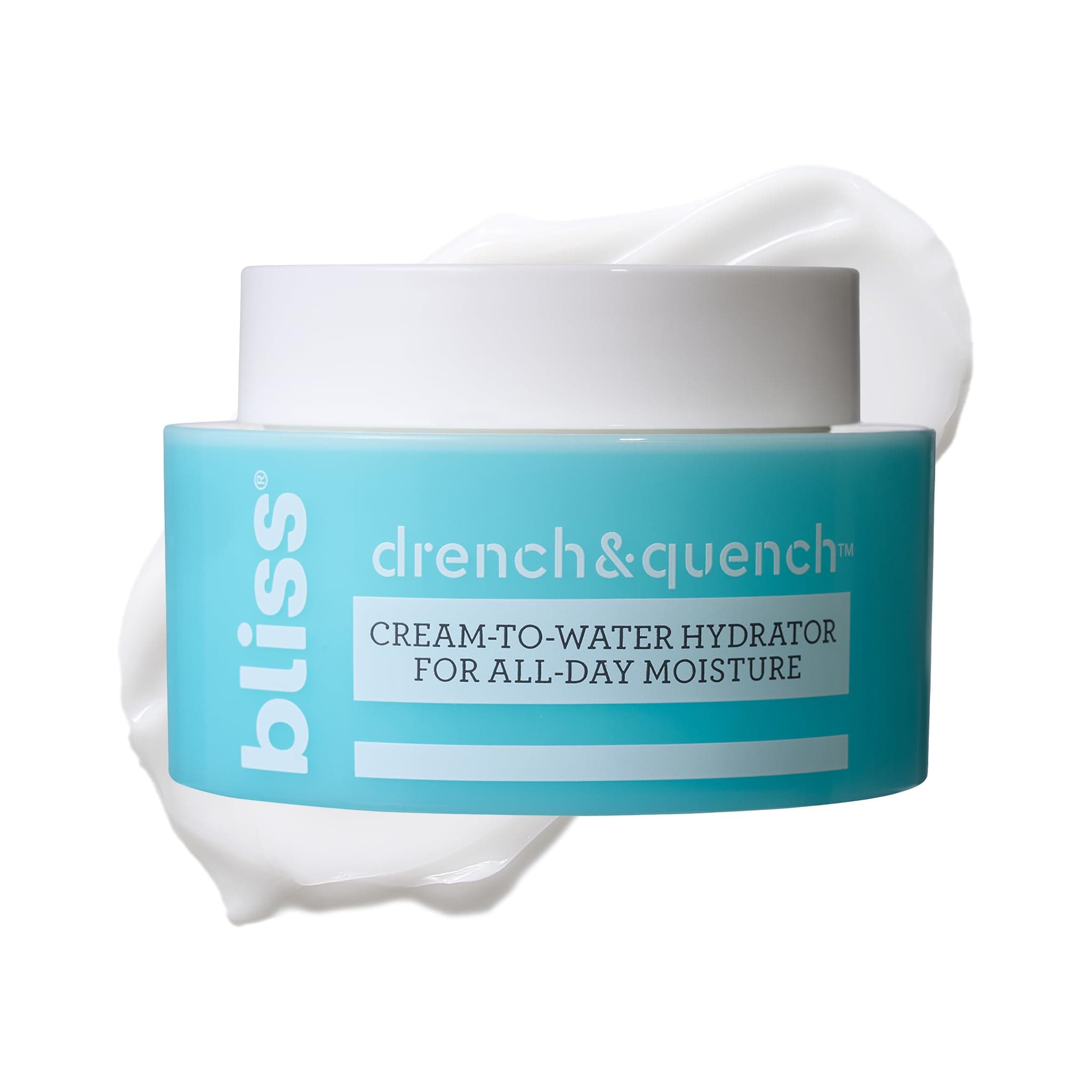 Bliss Drench & Quench Hyaluronic Acid Moisturizer | Cream to Water Face Cream| Deep Hydration, Plumps Skin | Clean Vegan & Cruelty Free 1.7 fl oz