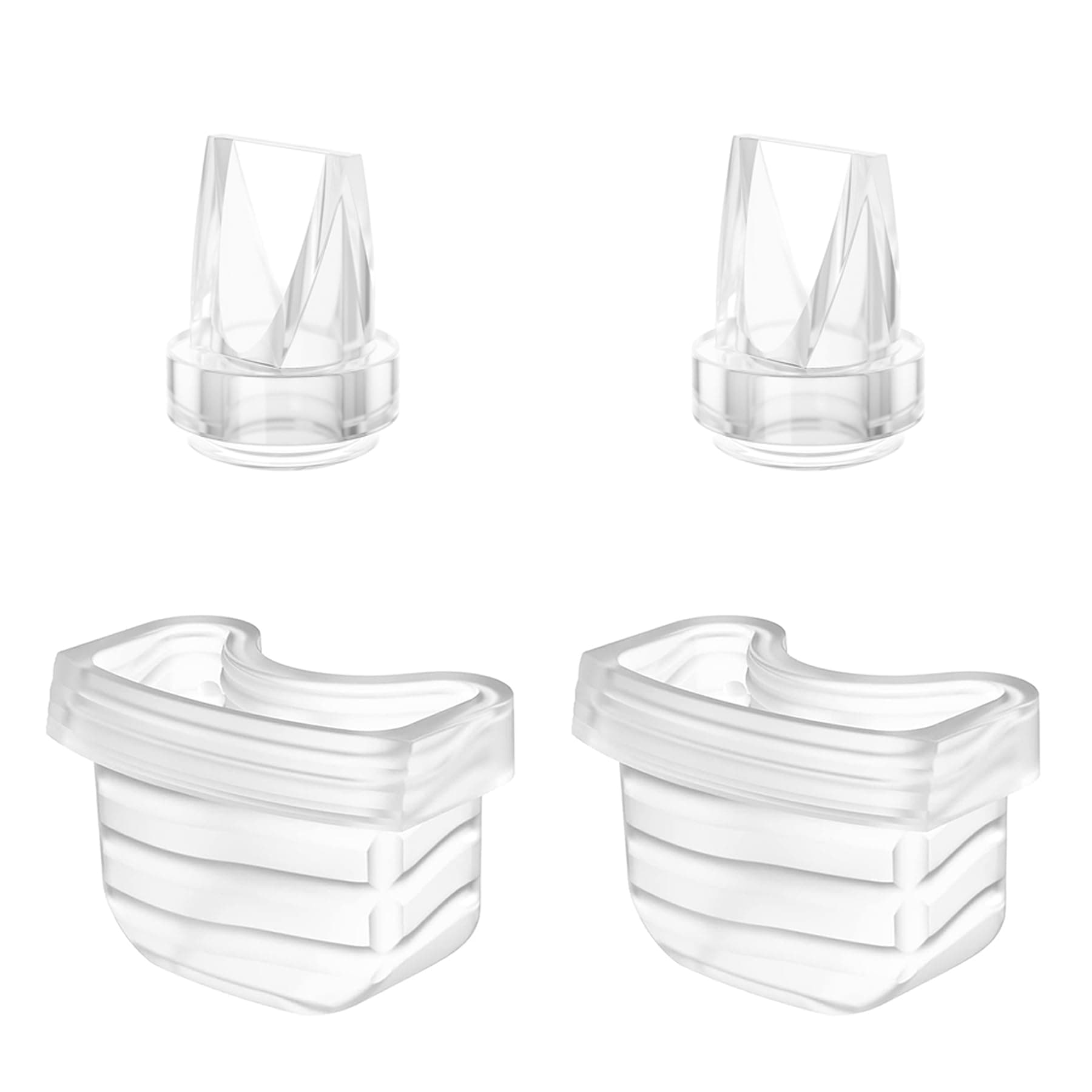 Duckbill Valve Silicone Diaphragm 4pcs, Suitable for Mommed S21 Breast Pump, Compatiable with Missaa Mumgaroo S18/S19, Breast Pump Parts Replace Accessories