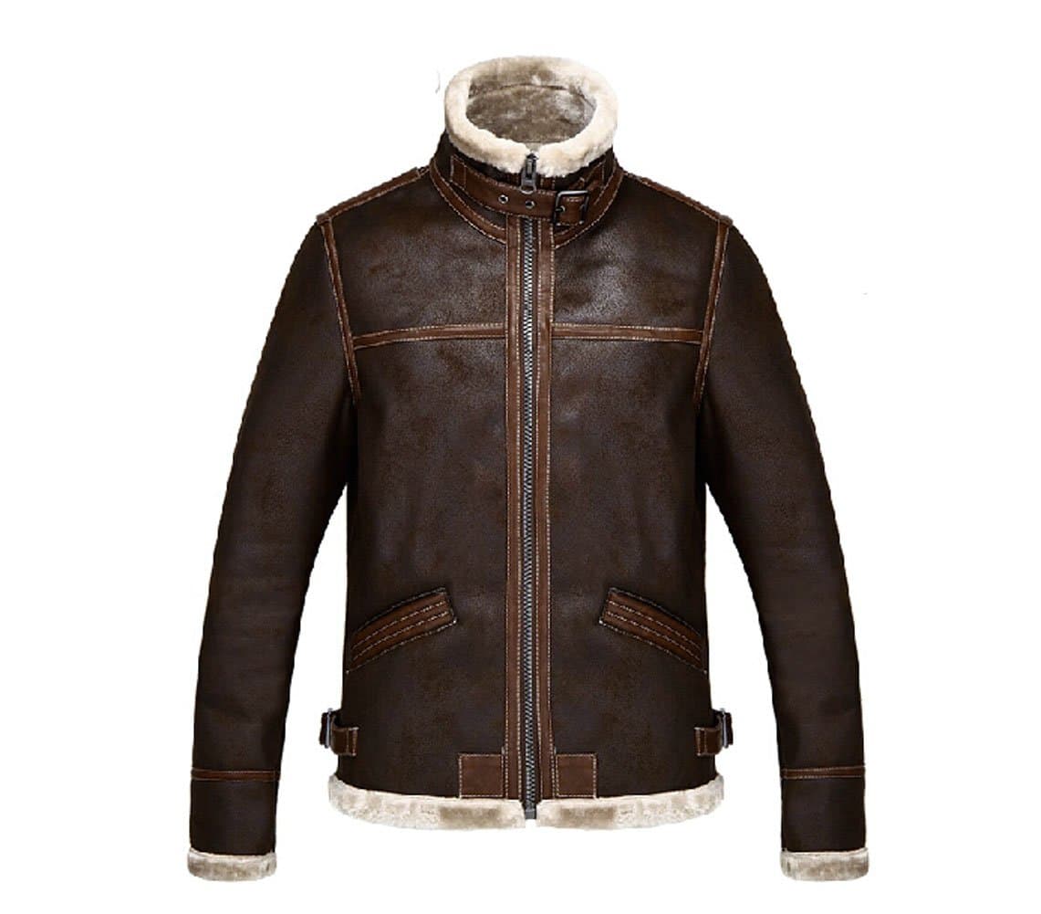 Koveinc Resident Evil 4 Leon Kennedy Men's PU Leather Jacket Brown