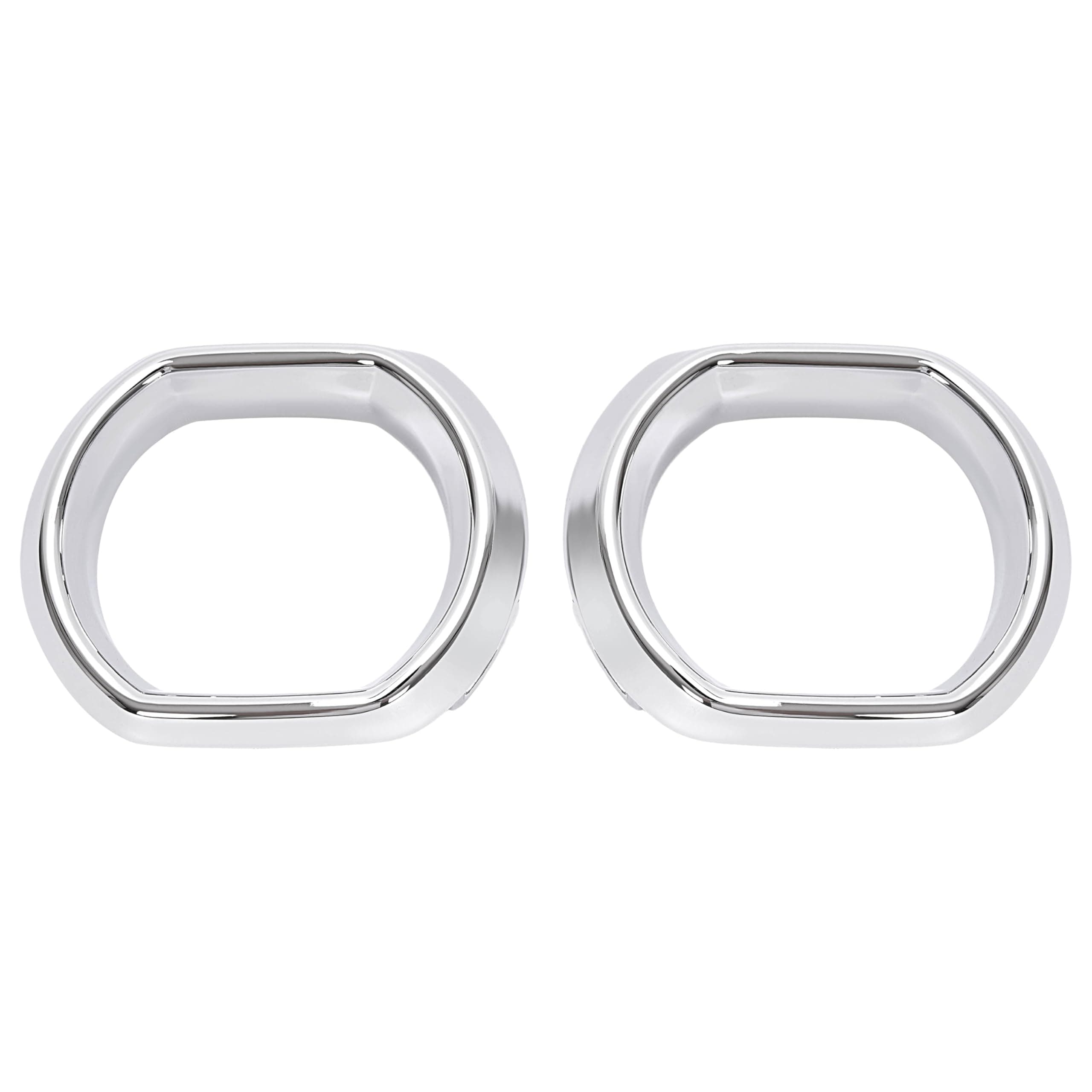 HECASA Pair Fog Light Molding Compatible with 2013-2017 GMC Acadia Replacement for GM1038147 GM1039147 Front Fog Lamp Bezel Cap Trim Silvery Driver & Passenger Side