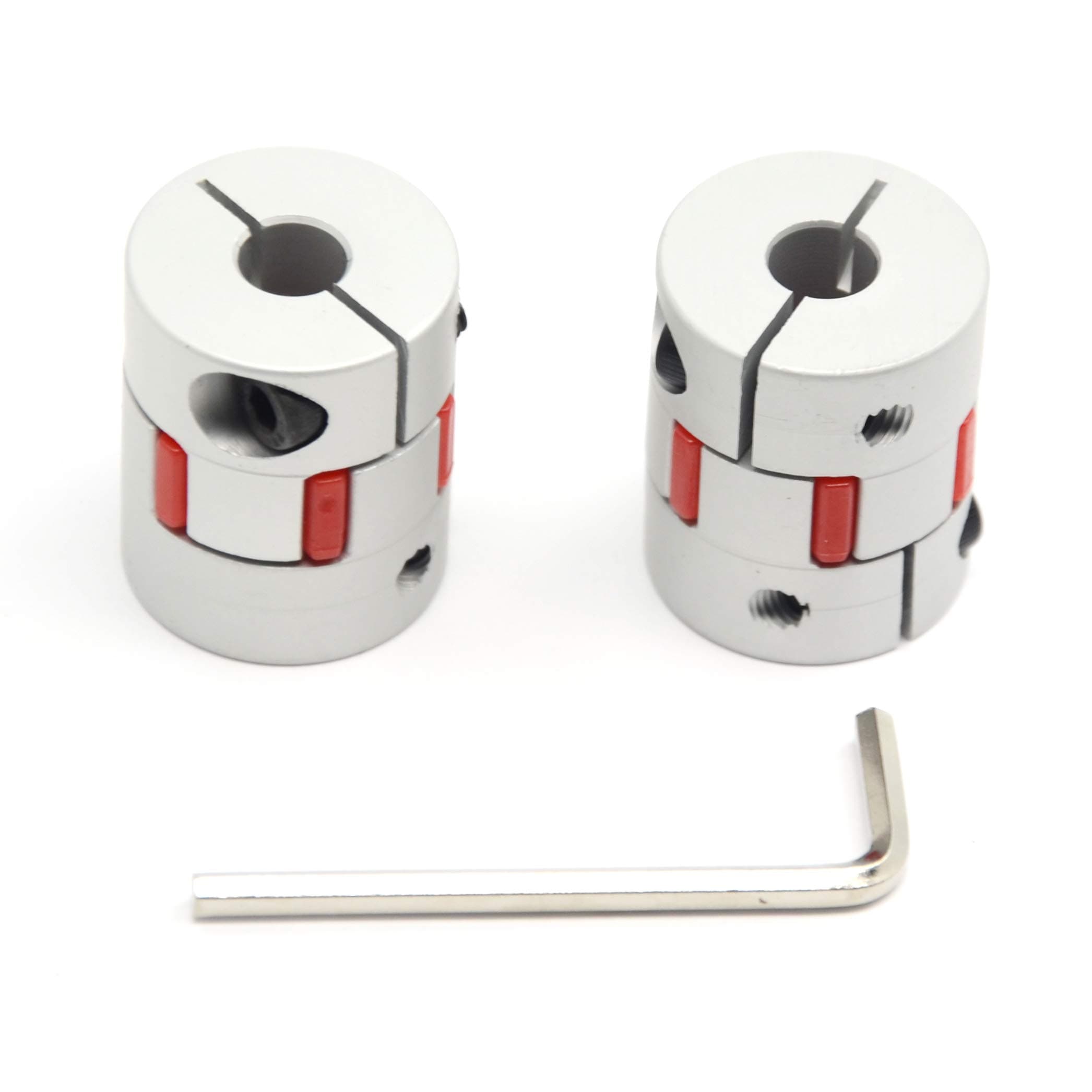 2PCS 8mm to 8mm Aluminium Plum Flexible Shaft Coupling D25 L30 8x8mm Connector Flexible Coupler for 3D Printer CNC Machine and Servo Stepped Motor(8x8mm)