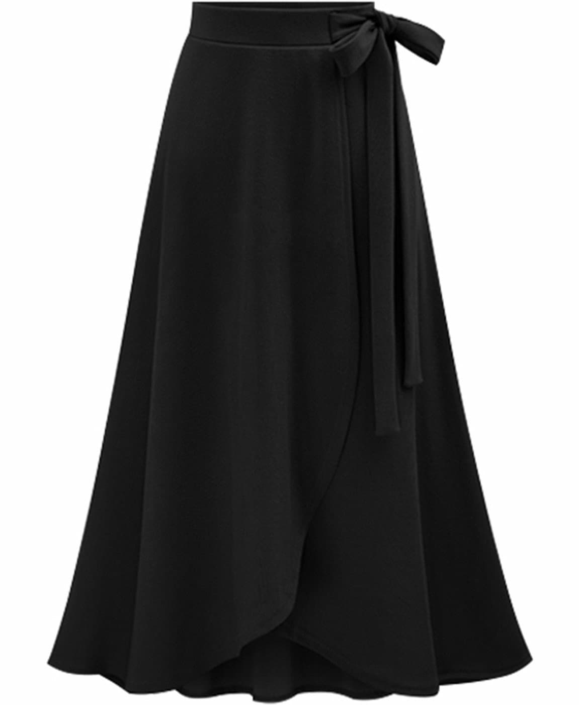 Milkuu Women's High Waist Bandage Irregular Maxi Skirt
