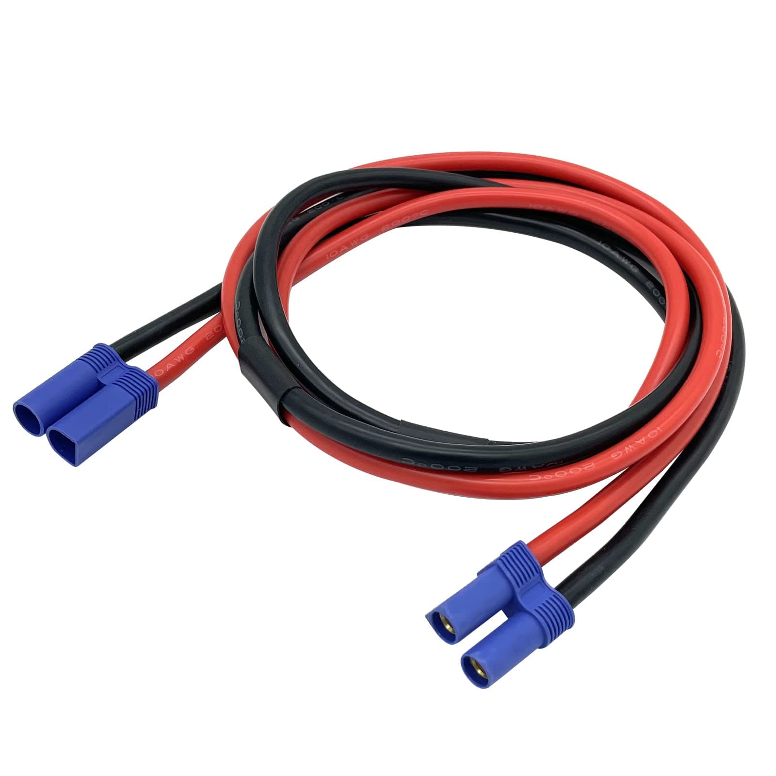 EC5 Male to EC5 Female Adapter Extension Cable EC5 Connector Extension Cord 10AWG for RC LiPO Battery FPV Drone Large Model Airplane Accessories (1M /3.3FT)