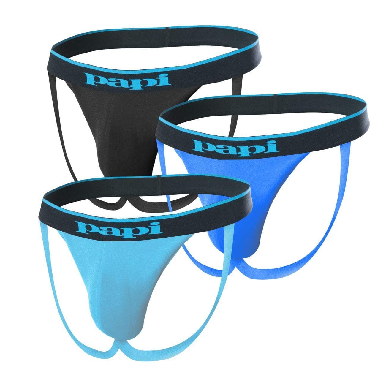 papi Men's Cotton Stretch Jock Strap 3-Pack of Underwear