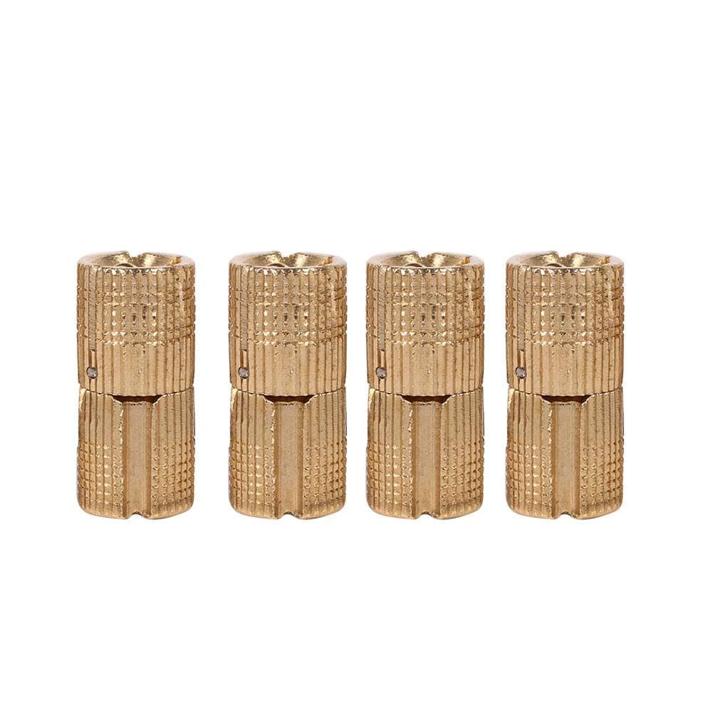 Delaman 12mm Hidden Brass Barrel Hinges 4PCS, Concealed Box Hinges Invisible Furniture Hinges 180 Degree Opening Angle Cabinet Hinges for DIY Jewelry Box Hand Craft