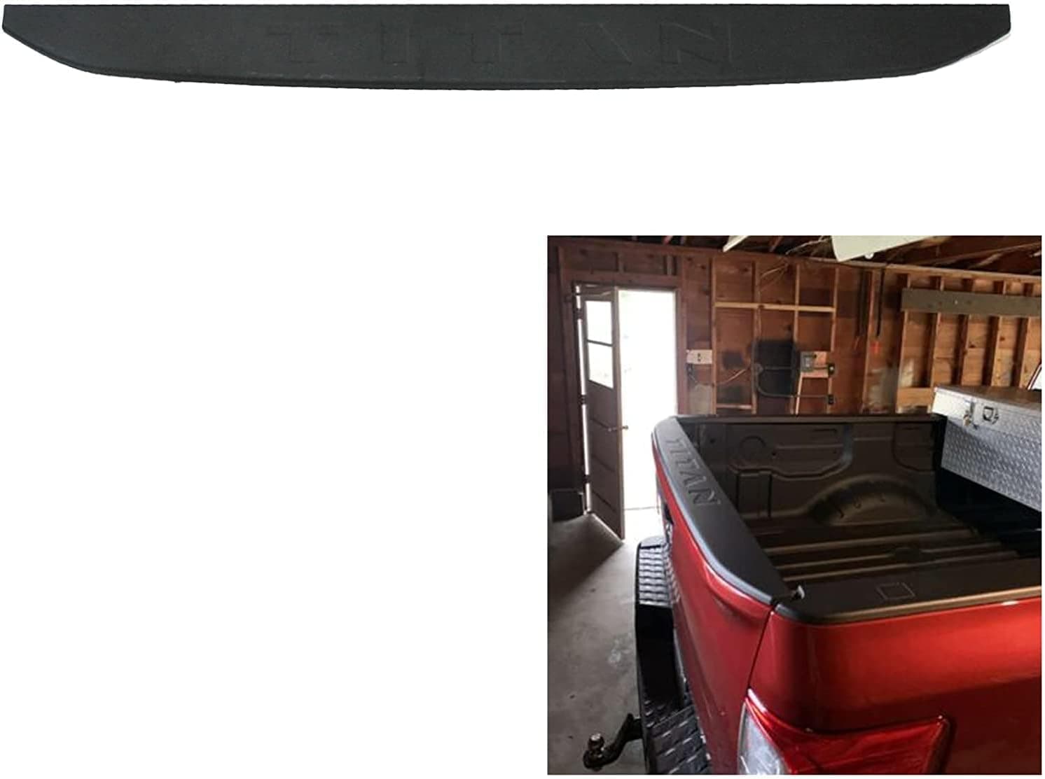 New Titan Tailgate Cover - Tailgate Cap Compatible with Nissan Titan 2016 2017 2018 2019 2020 2021 93486-EZ00A