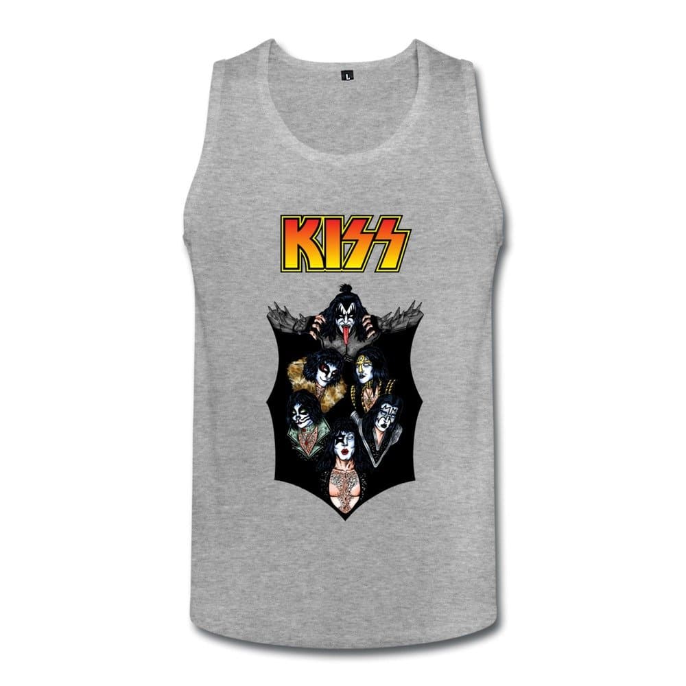 SHUNAN Men's Kiss Band Musicians Makeup Tank Top