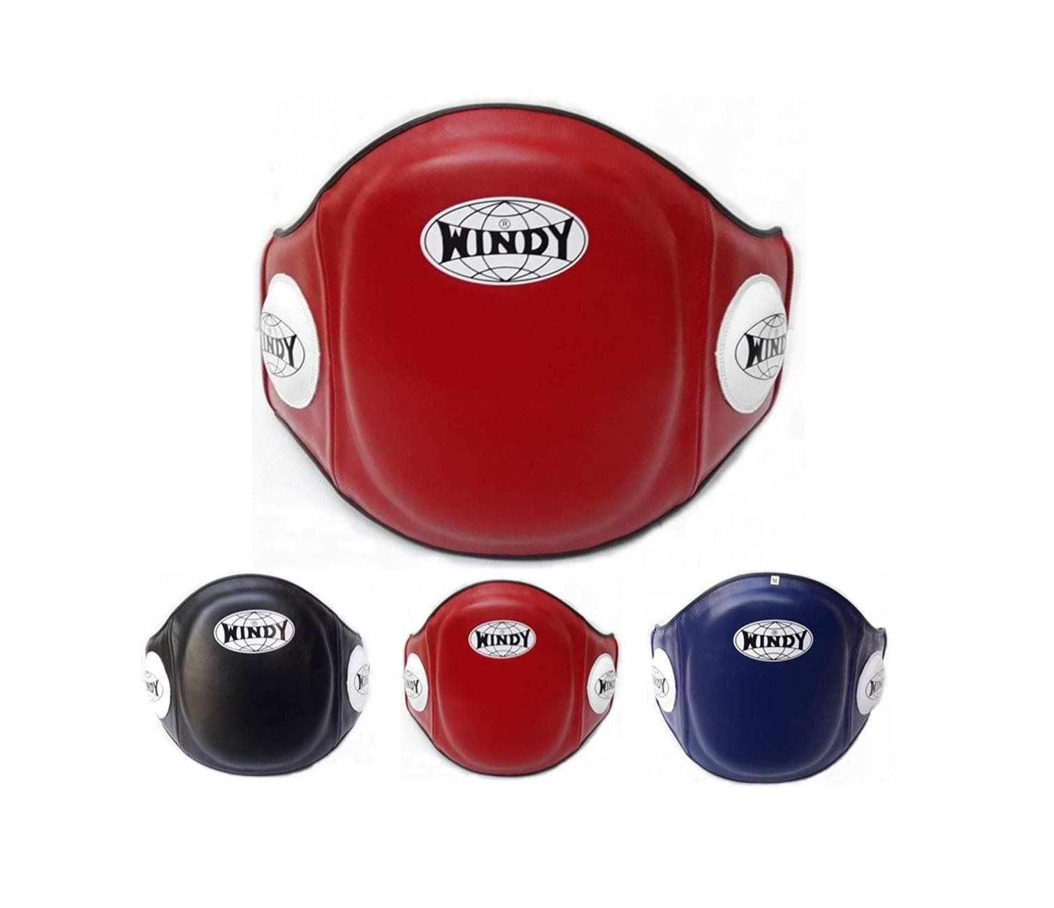 WINDY Belly Pads BLPV Protector Guards Black Blue Red Medium Muay Thai Kickboxing MMA K1