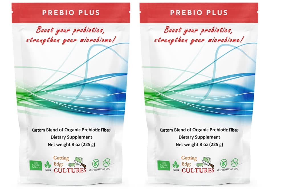 Prebio Plus Prebiotic Fiber Powder Best Custom Blend of Organic Prebiotic Fibers Dietary Supplement 8 oz (2 x Prebio Plus = 16oz)