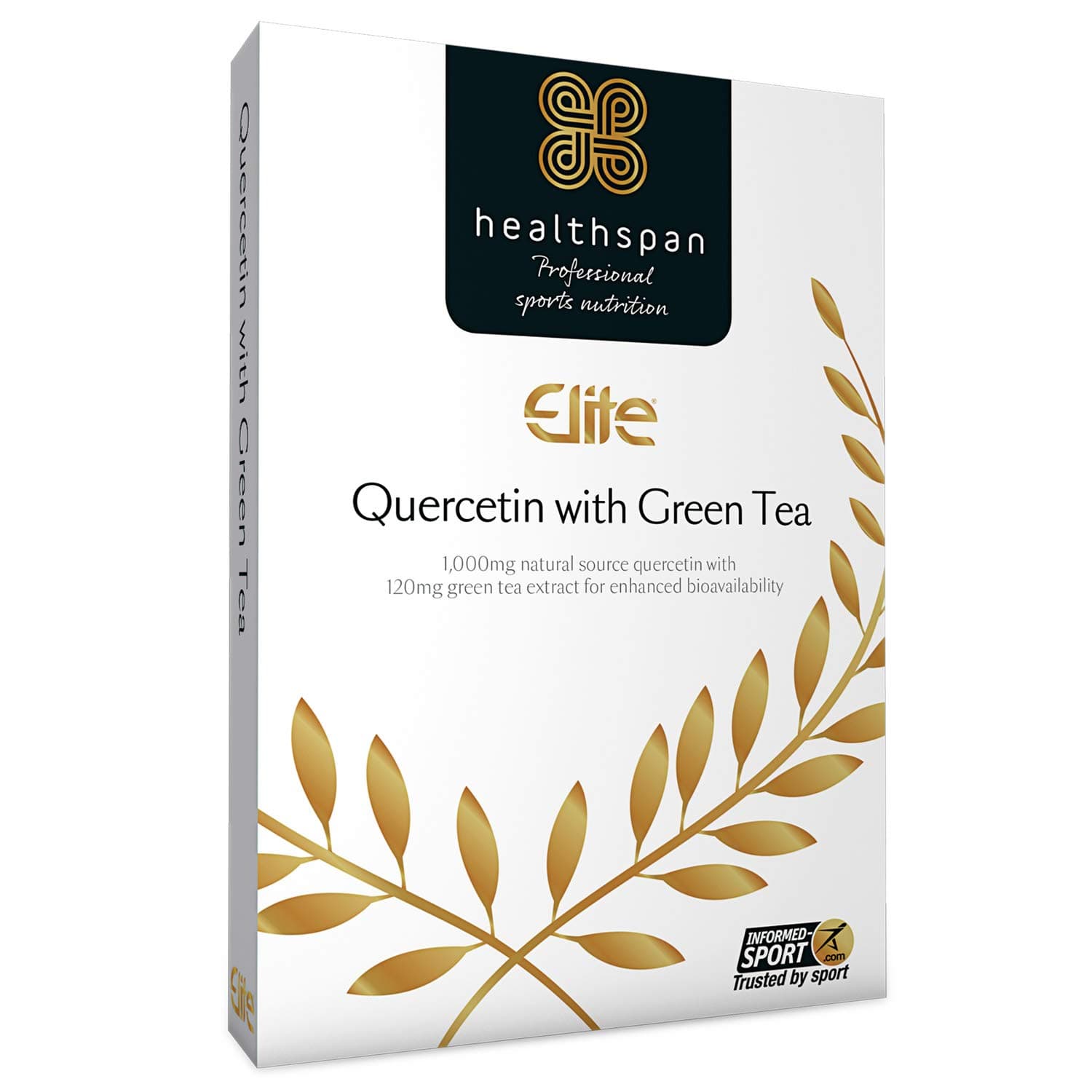Quercetin 333mg with Green Tea | 90 Capsules | All Blacks Official Partner | 120 mg Green Tea to Aid Absorption | Additional Nutrition Protection | Informed Sport Accredited | Vegan