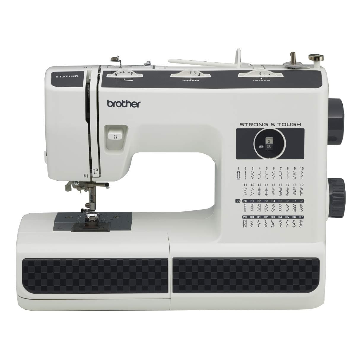 ST371HD Sewing Machine, Strong & Tough, 37 Built-in Stitches, Free Arm Option, 6 Included Feet