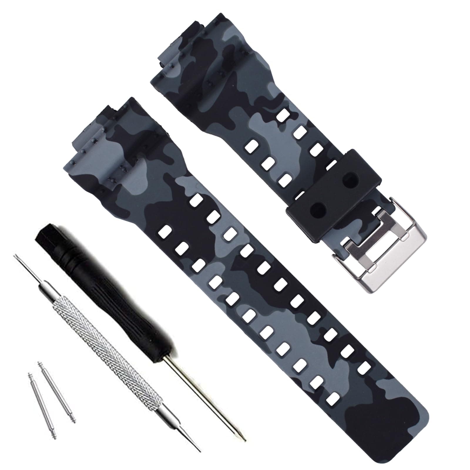 Casio Men's Genuine Resin Replacement Watch Band Strap for G-Shock GD120/GA-100/GA-110/GA-100C