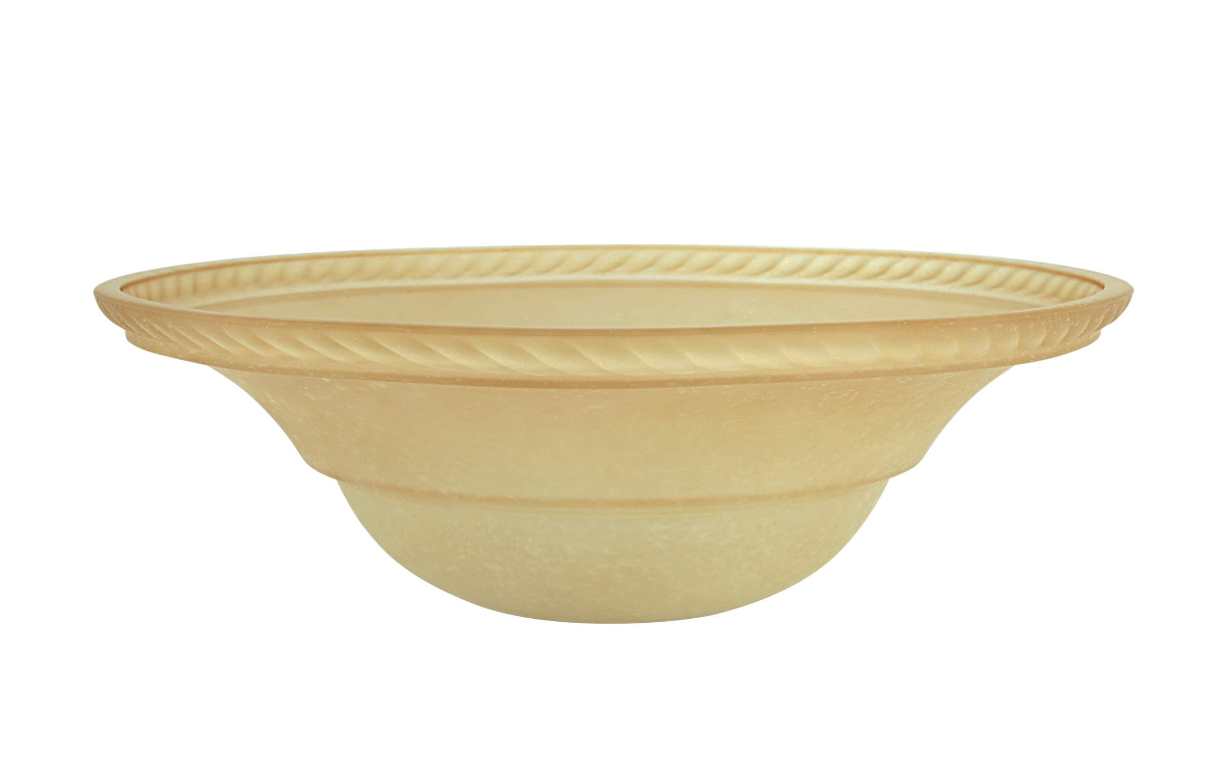 Aspen Creative 23069-01 Amber Transitional Style Torchiere Shade, 5-1/2" high x 17-1/4" Diameter Replacement Glass