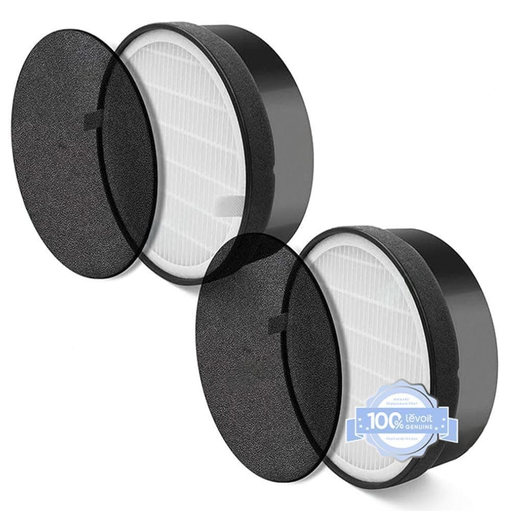 LV-H132 Air Purifier Replacement Filter, 3-in-1 Nylon Pre-Filter, HEPA Filter, High-Efficiency Activated Carbon Filter, LV-H132-RF, 2 Pack