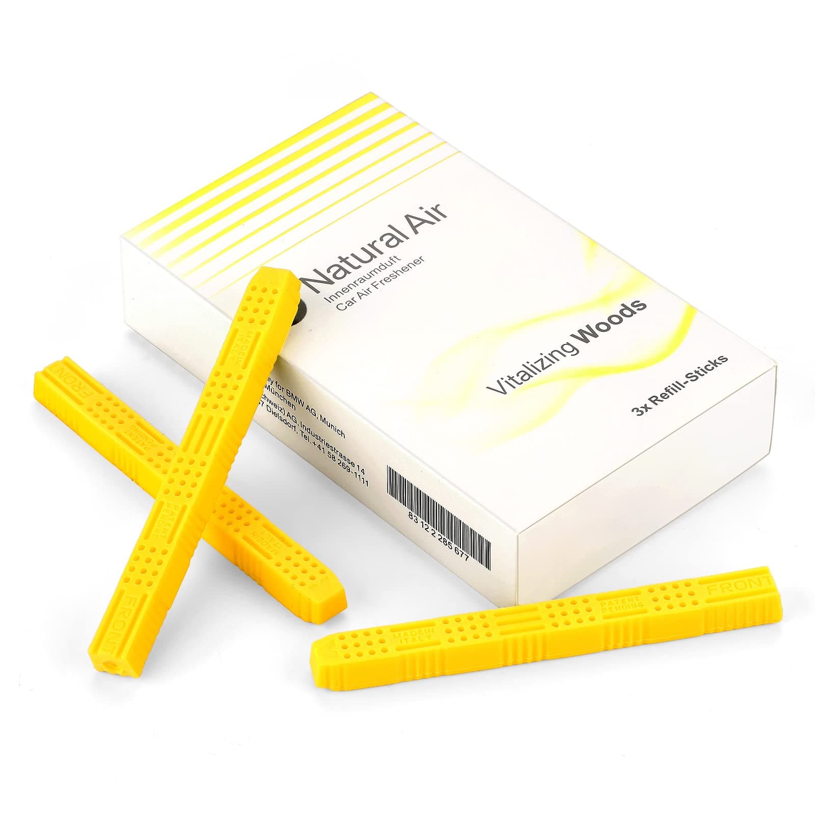 Natural Air Freshener Refills Replacement Compatible for BMW (Vitalizing Woods) 3 Pack