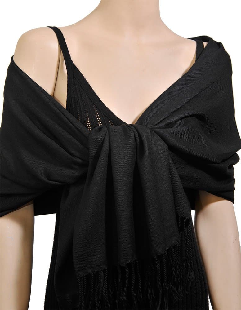 Elegant Pashmina Shawl - Black