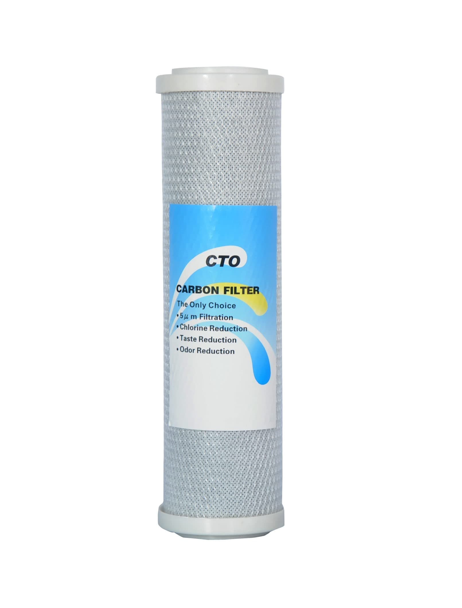 RiverSoft RO-CTO-1 RO-Pure CTO (Chlorine, Taste, Odor) Replacement Cartridge for Under-Sink RO Water Purifiers (Polypropylene, 10 Inch, White, Pack of 1)