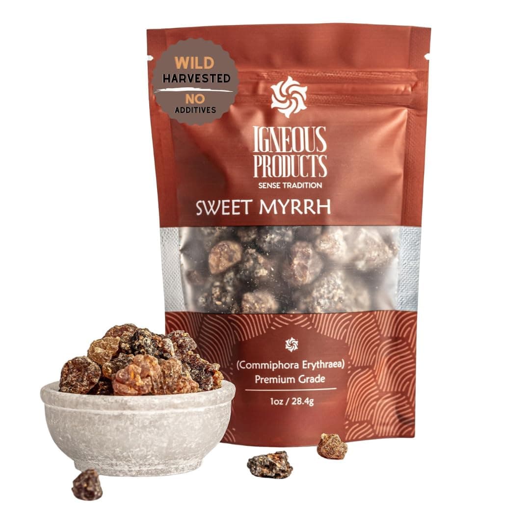 Myrrh Incense by Igneous Products (28.34 Grams) | 100% Natural Myrrh Incense | Somali Myrrh Incense | Pure Myrrh | Commiphora Erythraea